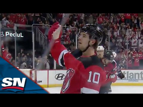 Devils Alexander Holtz and Simon Nemec Combine for Sweet Give-and-Go On Tying Goal