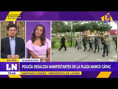 Policía desaloja a manifestantes de plaza Manco Cápac