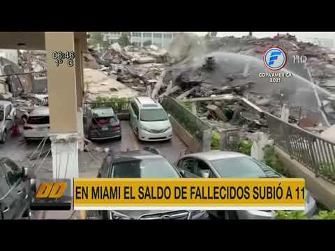 Suman 11 los fallecidos tras derrumbe en Miami
