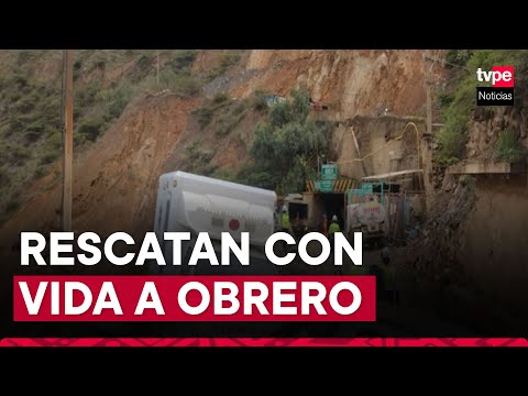 Huancavelica: rescatan con vida a obrero atrapado en mina desde hace 4 días