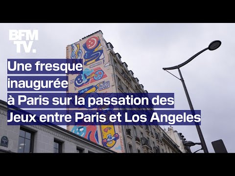 Une fresque franco-américaine peinte sur un bâtiment parisien pour les Jeux olympiques