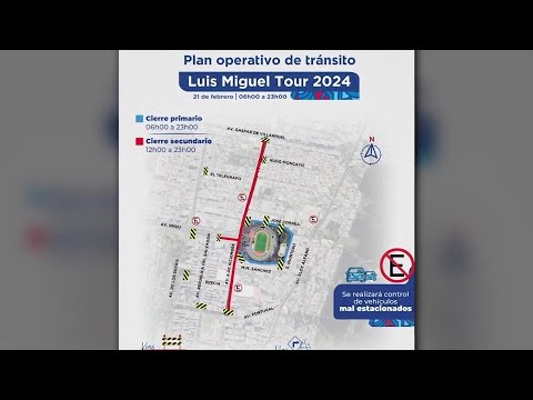 Concierto Luis Miguel: cierres viales en los alrededores del estadio Olímpico Atahualpa