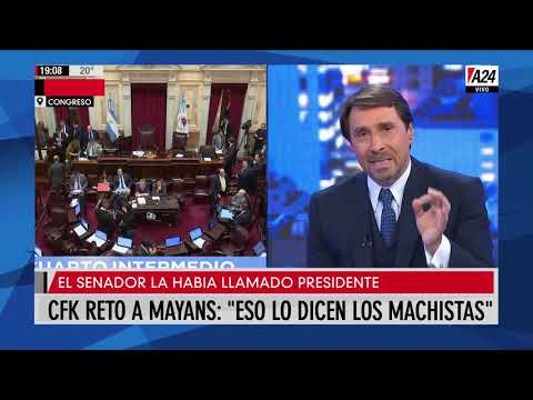 CFK corrigió a senador que la llamo presidente