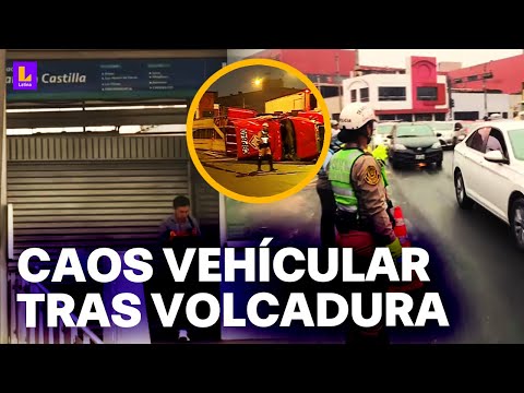 Camión volcado en Cercado de Lima: Metropolitano cierra estación y tráfico empeora tras accidente