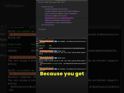Deterministic builds in .NET are awesome