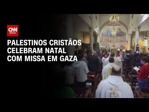 Palestinos cristãos celebram Natal com missa em Gaza | LIVE CNN