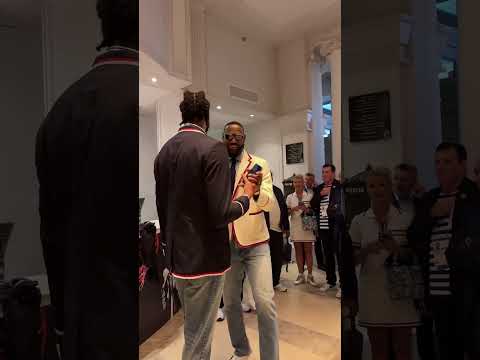 LeBron James prepares to bear the flag for Team USA at Paris Olympics #shorts