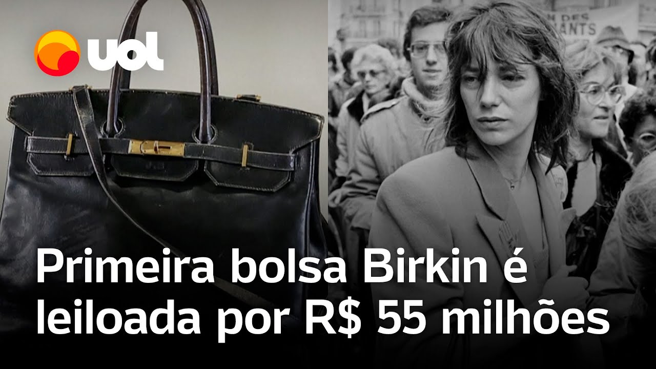 Bolsa Hermès original de Jane Birkin é leiloada por 55 milhões em Paris; peça foi feita em 1984