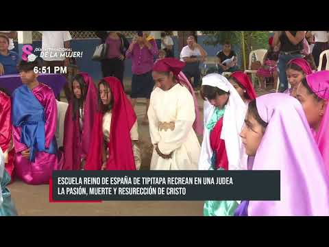 Estudiantes de Tipitapa recrean la Judea de cara a los días santos - Nicaragua
