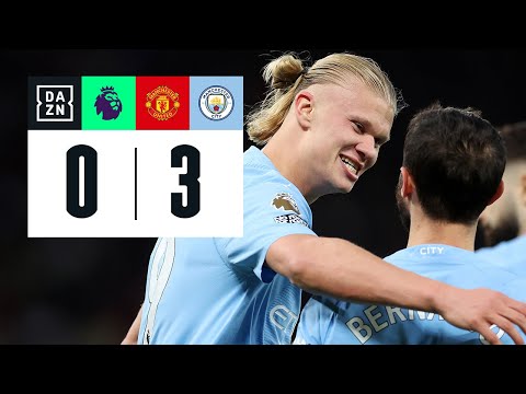 Manchester United vs Manchester City (0-3) | Resumen y goles | Highlights Premier League