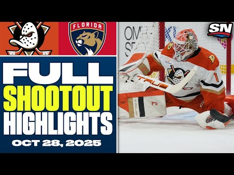 Anaheim Ducks at Florida Panthers | FULL Shootout Highlights - October 28, 2025