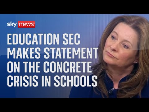 Watch live: Education secretary makes statement on RAAC concrete crisis in schools