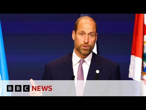 Prince William warns ocean life 'diminishing before our eyes' | BBC News