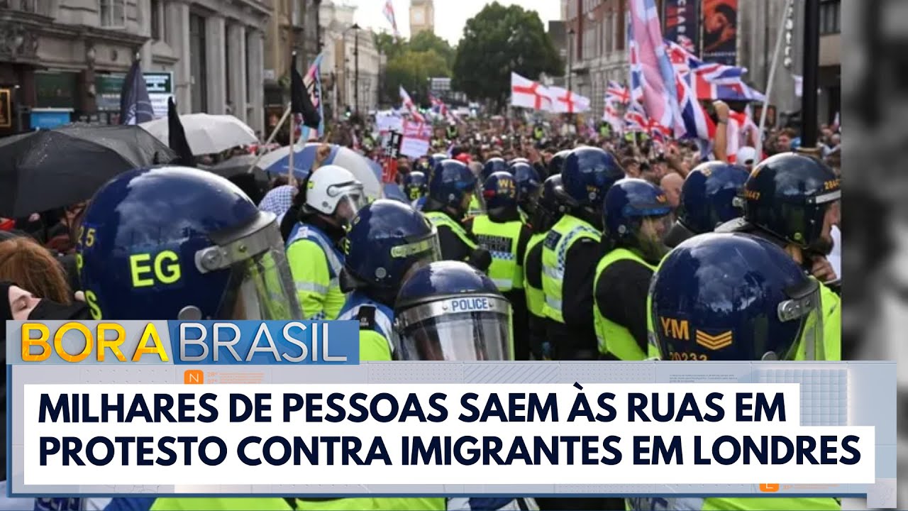 Milhares de pessoas saem às ruas em protesto contra imigrantes