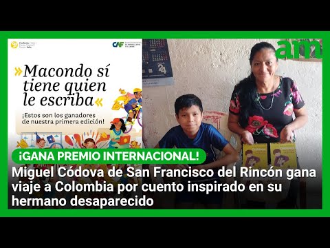 Niño guanajuatense gana concurso de cuentos internacional con historia de su familiar desaparecido