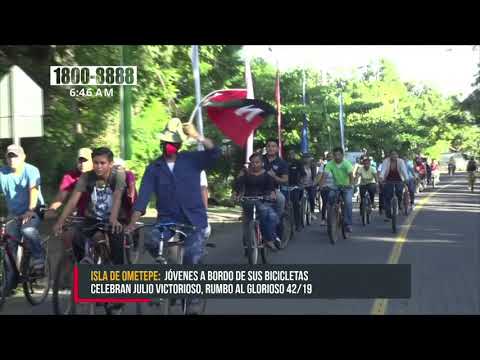 Ometepe: Alegre y colorido cicleton en celebración al mes de julio victorioso - Nicaragua