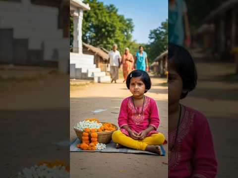 एक छोटी सी गरीब लड़की गुड़िया मंदिर के बाहर फूल बेचती थी। emosnal story