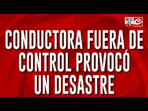 Conductora perdió el control de su vehículo y provocó un verdadero desastre