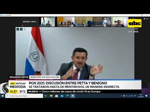 Discusión entre Petta y Benigno López por PGN 2021