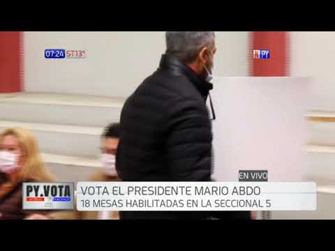 Votó el presidente Mario Abdo Benítez