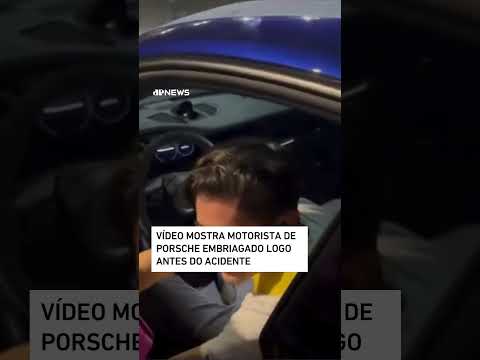 Vídeo mostra motorista de Porsche embriagado pouco antes de acidente em SP #shorts