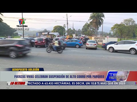 Fuerzas vivas de La Ceiba celebran suspensión de alto cobro por parque en el Aeropuerto Golosón.