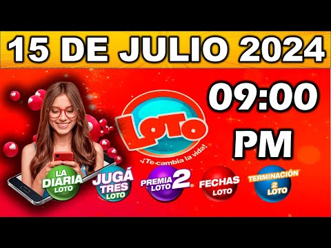 DIARIA 09 PM SORTEO LOTO NICARAGUA | hoy LUNES 15 de julio de 2024 | LOTO DIARIA LOTO FECHAS