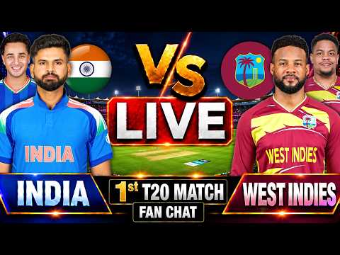 🔴LIVE: India vs West Indies 1st T20 Cricket Match Score | IND vs WI 1st T20 Live Cricket match Today