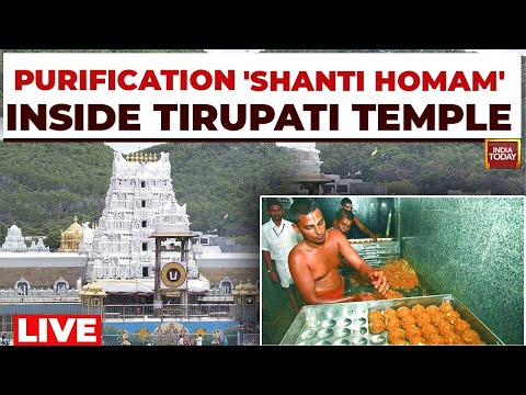 Tirupati Prasadam Row LIVE: Ritualistic Cleansing At Andhra's Tirupati Temple Amid Laddu Row LIVE