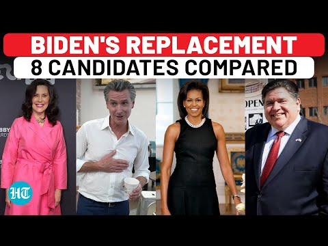 Biden's 8 Replacement Candidates Compared: Michelle Obama, Whitmer, Newsom, & More | US Election