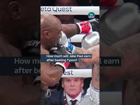 How much will Jake Paul earn after beating Tyson? #itvnews | ITV News