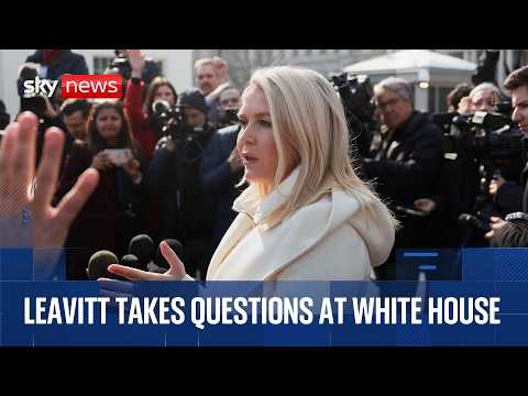 Trump's press sec Karoline Leavitt speaks to reporters outside White House