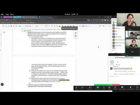 WG AI Confirmance Weekly Meeting for