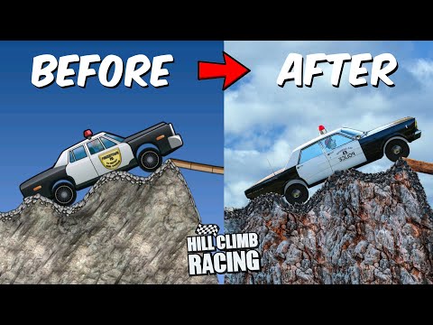 I updates Police Car on Mountains 😍 | Hill Climb Racing