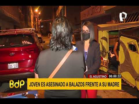 El Agustino: asesinan de 5 balazos a joven frente a su madre