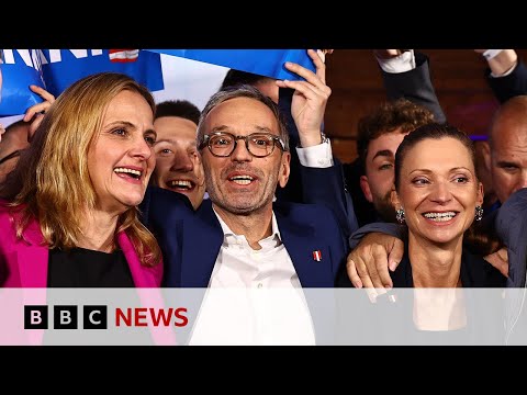 Austria's far-right Freedom Party celebrates unprecedented election win | BBC News