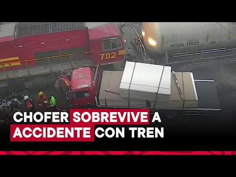 Cercado de Lima: Conductor salva de morir tras impacto contra un tren