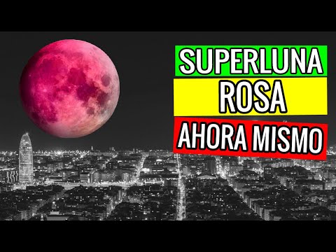 HOY! EN ESTE MOMENTO! SUPERLUNA ROSA DE ABRIL (LUNA LLENA MAS CERCANA A LA TIERRA Y SU SIGNIFICADO)