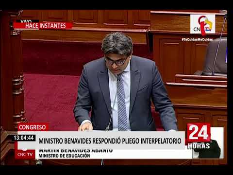 Interpelación a Benavides: parlamentarios inician debate (2/2)