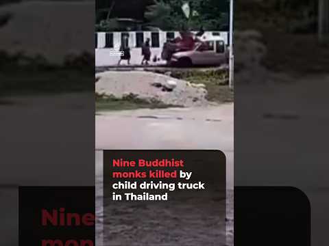 Nine Buddhist monks killed by child driving truck in Thailand | #ajshorts