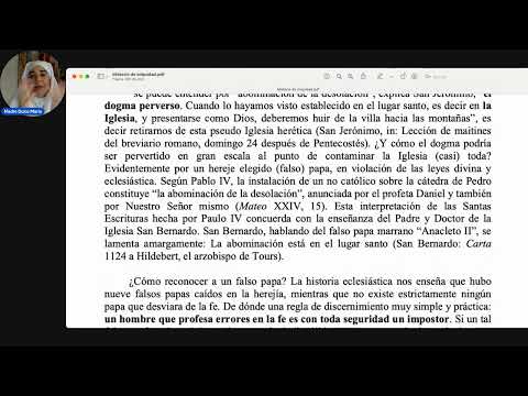 (49) “Misterio de Iniquidad – Un Apóstata no puede ser Papa” 30 SEPTIEMBRE 2024