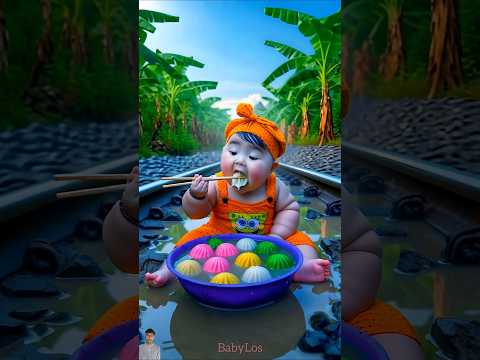 ❤️ Evolution of Baby: Train Attack on Baby for Food Eating #cat #cute #love #shorts BabyLos 36