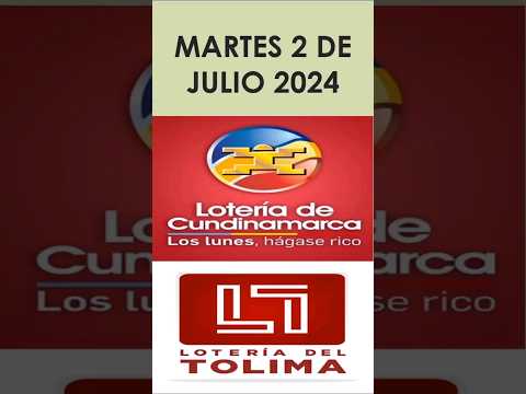 LOTERIA DE CUNDINAMARCA Y TOLIMA HOY MARTES 2 DE JULIO 2024 RESULTADO PREMIO MAYOR #loteriasdehoy