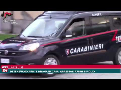 Luzzi (Cs): detenevano armi e droga in casa, arrestati padre e figlio,