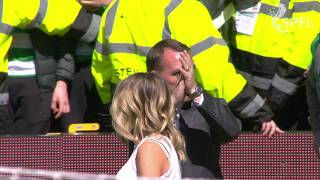 Brendan Rodgers slo-mo celebrations at Celtic Park