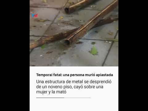 Una mujer murió aplastada en Recoleta por una baranda de metal que se desprendió de un 9no piso