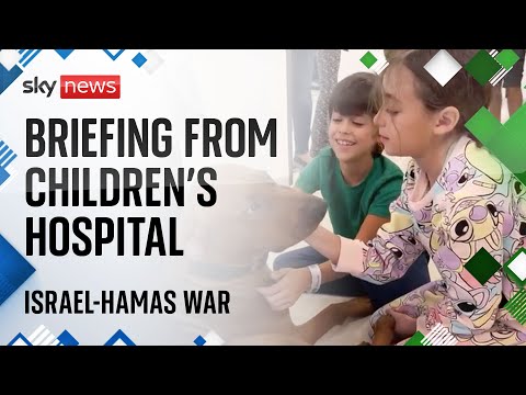 Doctor delivers briefing from Children's Medical Center in Tel Aviv
