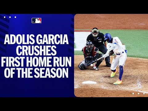 SOUND ON! Adolis García CRUSHES his first home run of the season!