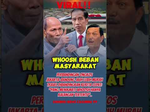 GEGER PERNYATAAN DARI ICHSANUDDIN SEBUT WHOOSH BEBAN MASYARAKAT#shorts #trendingnews #beritaterkini