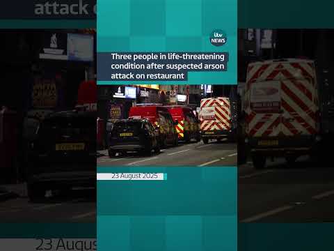 Three in life-threatening condition after suspected arson attack on restaurant | ITV News